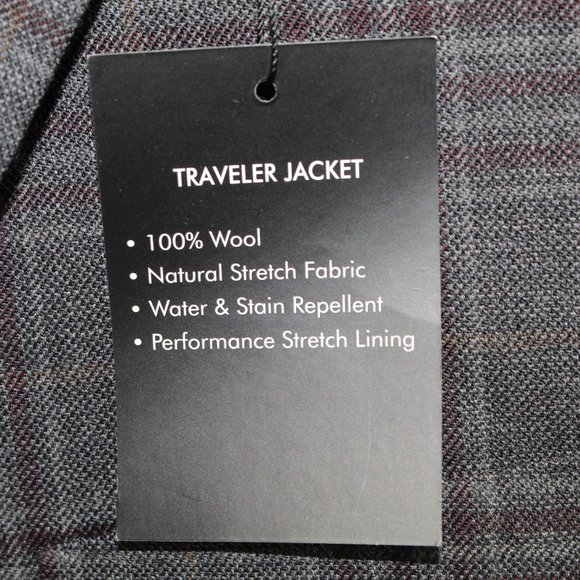 Jos. A. Bank Traveler NWT Men 44R Natural Stretch Tailored Fit Sport Coat Blazer - Picture 7 of 12
